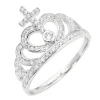 New Anello Amen Corona Principessa In Argento 925 Con Zirconi Bianchi Collezione Corone Misura 16 Gioielli Amen | Outlet Gioielli