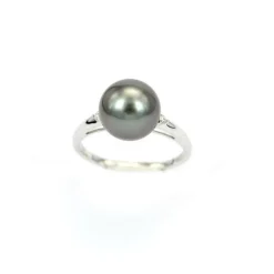 New Anello Bliss Evergreen Perla Grigia Gioielli Con Perle