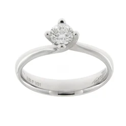 Best Anello di Fidanzamento Intreccio in Oro Bianco con Diamante 0,50 Carati Certificato IGI Anelli Di Fidanzamento