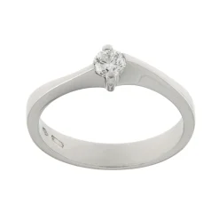 Best Anello di Fidanzamento Incontro in Oro Bianco con Diamante 0,25 Carati Anelli Di Fidanzamento