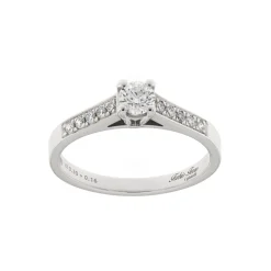 Best Anello di Fidanzamento King in Oro Bianco con Diamanti 0,30 Carati Anelli Di Fidanzamento