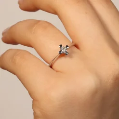 Best Anello di Fidanzamento Cuori in Oro Bianco con Diamante 0,25 Carati Anelli Di Fidanzamento