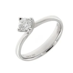 Best Anello di Fidanzamento Intreccio in Oro Bianco con Diamante 0,50 Carati Certificato IGI Anelli Di Fidanzamento