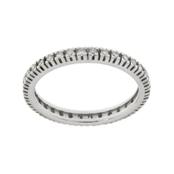 Hot Anello Eternity Muraglia in Oro Bianco e Diamanti 0,43 Carati Anelli Eternity