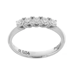 Discount Anello Fedina in Oro Bianco con Diamanti Anelli