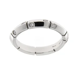 Fashion Anello in Oro Bianco con Diamanti 0,26 Carati Anelli