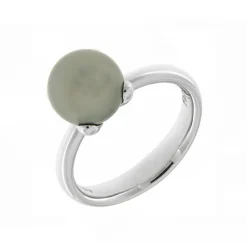 Sale Anello Perla Tahiti in Oro Bianco 9 mm Anelli