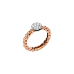Best Anello Fope Collezione Eka in Oro Rosa con Pave di Diamanti Gioielli Fope