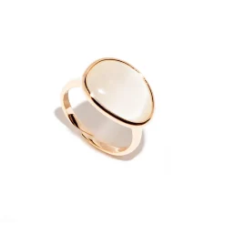 Sale Anello Madi Laguna Goccia con Quarzo Idrotermale Ghiaccio Gioielli Madi