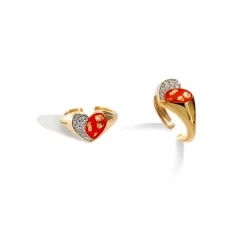 Best Anello Rue des Mille Jungle Tribe Chevalier Cuore Rosso Gioielli Rue Des Mille