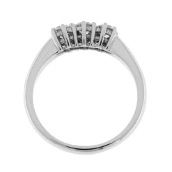 Discount Anello Trilogy in Oro Bianco e Diamanti 0,56 Carati Anelli Trilogy