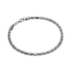 Best Bracciale Desmos a Segmenti in Argento Brunito Lunghezza 20 cm Uomo Gioielli Desmos Uomo