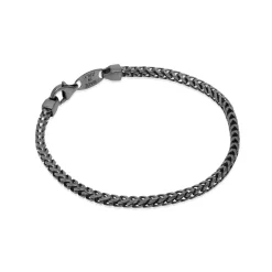 New Bracciale Desmos Fish Bone In Argento Brunito Uomo Gioielli Desmos Uomo
