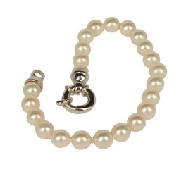 Online Bracciale Di Perle Bianche Coltivate In d’Acqua Dolce mm. 6½-7 Gioielli Con Perle