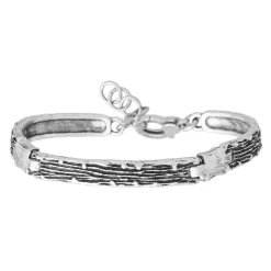 Outlet Bracciale Giovanni Raspini Graffiato Uomo Gioielli Giovanni Raspini Uomo