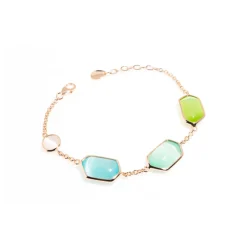 Outlet Bracciale Madì Collezione Laguna Esagono con Quarzi Idrotermali Gioielli Madi