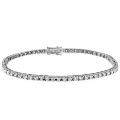 Clearance Bracciale Tennis in Oro Bianco e Diamanti 2,03 Carati Bracciali Tennis