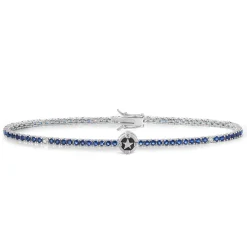 Clearance Bracciale Tennis Uomo Comete Gioielli in Argento 925 e Zirconi Blu Collezione Stella Polare Uomo Gioielli Comete Uomo