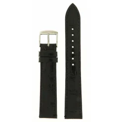 Best Cinturino in Pelle di Vitello Stampata Coccodrillo Colore Nero Cinturini In Pelle Di Vitello