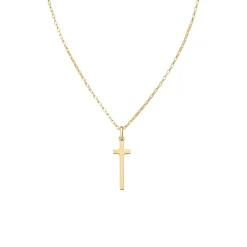 Outlet Collana Amen Croce Lunga Dorata Outlet Gioielli
