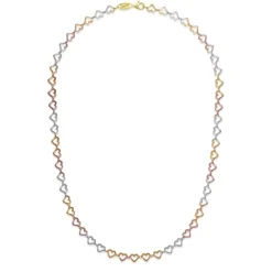 Sale Collana Desmos Arte Cuori Multicolor in Argento Lunghezza 41 cm Gioielli Desmos