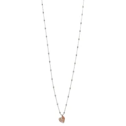 Hot Collana Desmos Cuore Aperto Grande in Argento Lunghezza 41 cm Gioielli Desmos