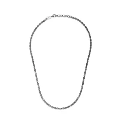 Hot Collana Desmos Firetube In Argento Brunito Uomo Gioielli Desmos Uomo