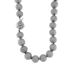 Online Collana di Perle Coltivate Acqua Dolce Grigie 12-13 mm Gioielli Con Perle