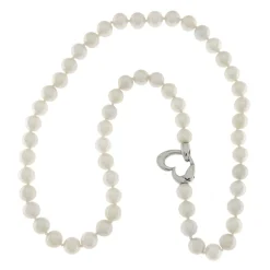 Clearance Collana di Perle Coltivate Acqua Dolce Bianche 7-7,5 mm Gioielli Con Perle