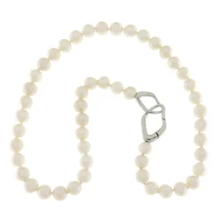 Best Collana di Perle Coltivate Acqua Dolce Bianche 8-8,5 mm Gioielli Con Perle