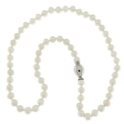 Sale Collana di Perle Coltivate Acqua Dolce Bianche 6,5-7,0 mm Gioielli Con Perle