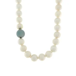 Fashion Collana di Perle Coltivate d’Acqua Dolce Bianche 11-12 mm Gioielli Con Perle