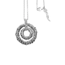 Outlet Collana Giovanni Raspini Pendente Fili Doppio Cerchio Outlet Gioielli | Gioielli Giovanni Raspini