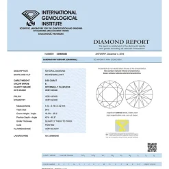 Fashion Diamante da Investimento in Blister con Certificato IGI Taglio Brillante Carati 0,55 E IF Diamanti