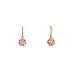 Clearance Orecchini Amen Coccinella Nera con Zirconi in Argento Gioielli Amen | Outlet Gioielli