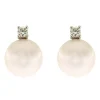 Clearance Orecchini con Perle di Acqua Dolce in Oro Bianco 8,5 mm Gioielli Con Perle