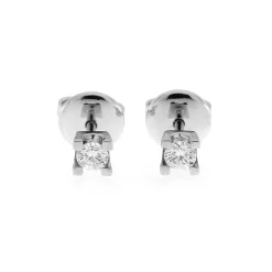 Best Orecchini Punto Luce in Oro Bianco con Diamanti di 0,25 Carati Orecchini Punto Luce