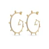 New Orecchini Rue des Mille Drop Spirale Zirconi Bianchi e Galvanica Bianca Gioielli Rue Des Mille