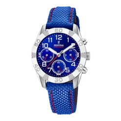 New Orologio Festina Chrono Sport Junior Blu Quartz 36 mm Uomo Orologi Festina Uomo