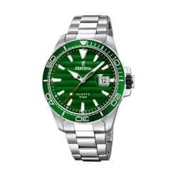Online Orologio Festina Uomo Quarzo in Acciaio Verde 43 mm Uomo Orologi Festina Uomo