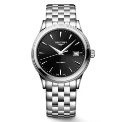 Best Orologio Longines Flagship Automatico Acciaio Nero a Raggi di Sole 40 mm Uomo Orologi Longines Uomo