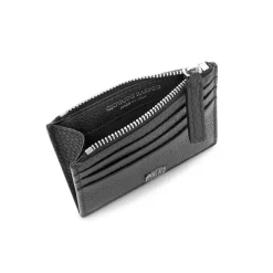 Clearance Portacarte Giovanni Raspini con Zip Pelle Goffrata 10,5 x 8,5 cm Portafogli Giovanni Raspini